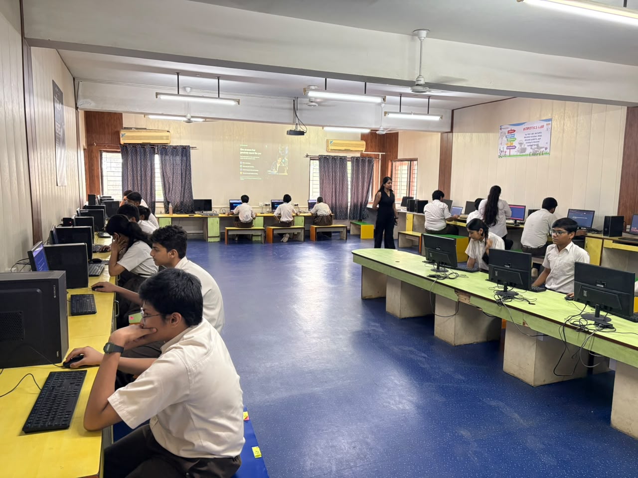 Career counsellor guiding student and parent around an advisory table